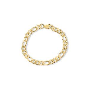 18K Gold Plated Stainless Steel Figaro Bracelet